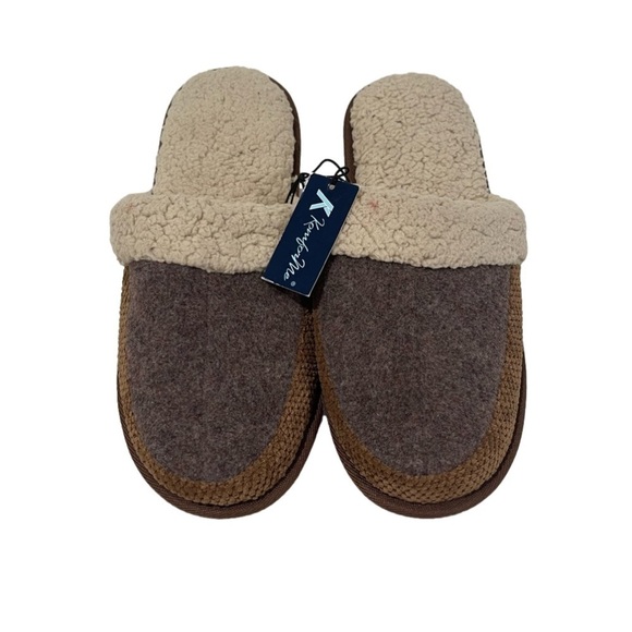 Men’s KomforMe Fleece Brown Slippers Size 9/10 US! - Picture 1 of 7